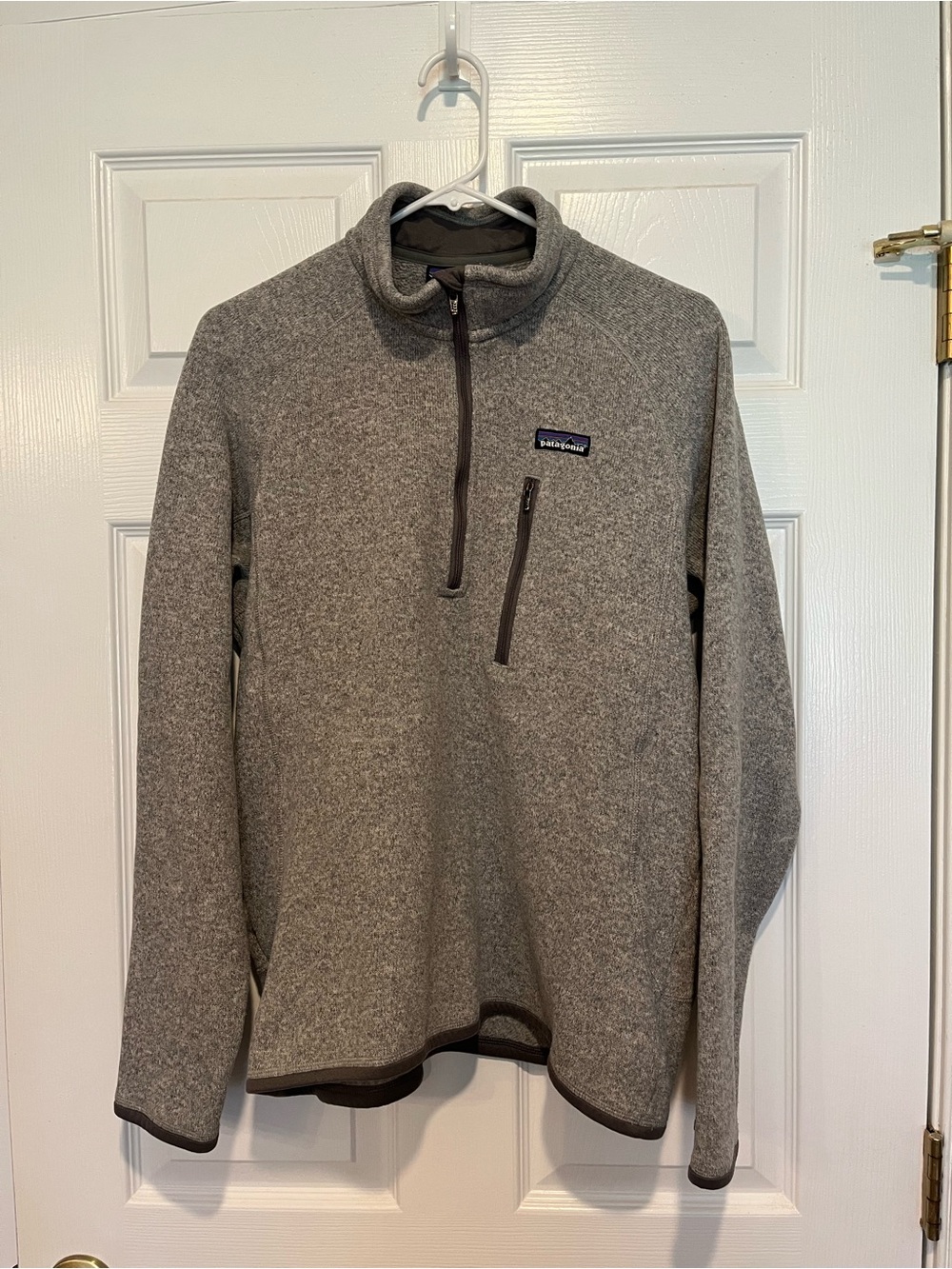 Patagonia Men’s Heather Gray Half-Zip Fleece Pullover
